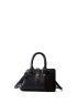 Litchi Embossed Twist Lock Satchel Bag