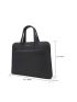 Men Letter Detail Laptop Handbag Briefcase