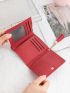 Poached Egg Embroidery Tassel Decor Small Wallet