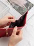 Poached Egg Embroidery Tassel Decor Small Wallet