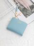 Letter Graphic Tassel & Heart Decor Small Wallet