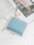 Letter Graphic Tassel & Heart Decor Small Wallet