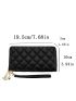 Quilted Pattern Long Wallet
