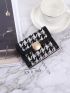 Houndstooth Pattern Small Wallet