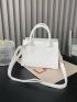 Mini Crocodile Embossed Square Bag