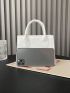 Mini Crocodile Embossed Square Bag