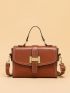 Metal Decor Vintage Design Flap Square Bag