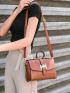 Metal Decor Vintage Design Flap Square Bag