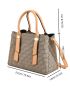 Faux Pearl Decor Houndstooth Pattern Square Bag