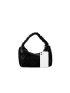 Ruched Top Handle Chain Fuzzy Hobo Bag