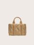 Quilted Pattern Square Bag