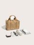 Quilted Pattern Square Bag