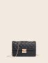 Ladies Quilted Crossbody Bag, Fashionable Chain Clutch Bag, Shoulder Bag, Square Bag
