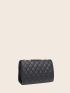 Ladies Quilted Crossbody Bag, Fashionable Chain Clutch Bag, Shoulder Bag, Square Bag