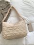 Minimalist Argyle Quilted Hobo Bag