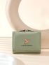 Letter Graphic Butterfly Decor Small Wallet