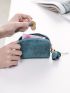 Floral Tassel Decor Coin Purse With Key Ring