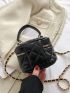 Mini Quilted Chain Bucket Bag