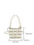 Mini Faux Pearl Decor Satchel Bag