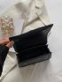 Mini Crocodile Embossed Flap Square Bag