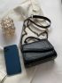 Mini Crocodile Embossed Flap Square Bag