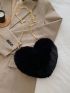 Heart Shaped Chain Flannelette Novelty Bag