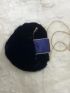 Heart Shaped Chain Flannelette Novelty Bag