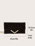 Ruched Panel Flap Chain Envelope Bag