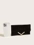 Ruched Panel Flap Chain Envelope Bag