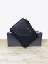Two Tone Letter Graphic Small Wallet