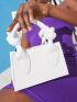 BIZwear Mini Knot Decor Double Handle Square Bag