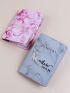 2pcs Letter Graphic Passport Case