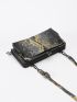 Snakeskin Embossed Kiss Lock Phone Wallet