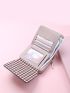 Houndstooth Pattern Letter Detail Small Wallet