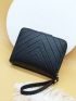 Chevron Metal Decor Small Wallet