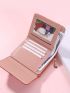 Four-leaf Clover & Rhinestone Decor Small Wallet
