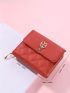 Four-leaf Clover & Rhinestone Decor Small Wallet