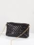 Mini Chevron Chain Decor Square Bag