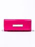 Neon Pink Rhinestone Decor Flap Square Bag