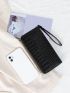 Crocodile Embossed Long Wallet