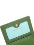 Snakeskin Embossed Letter Graphic Small Wallet