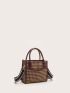 Houndstooth Pattern Square Bag