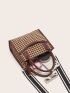 Houndstooth Pattern Square Bag