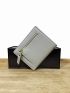 Letter Graphic Snap Button Card Holder