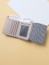 Houndstooth Pattern Letter Detail Small Wallet