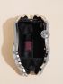 Mini Rhinestone Decor Kiss Lock Chain Box Bag