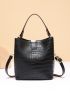 Croc Embossed Satchel Bag, Mothers Day Gift For Mom