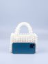 Mini Faux Pearl Decor Satchel Bag
