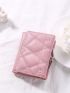 Quilted Embossed Heart Decor Small Wallet