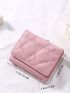 Quilted Embossed Heart Decor Small Wallet